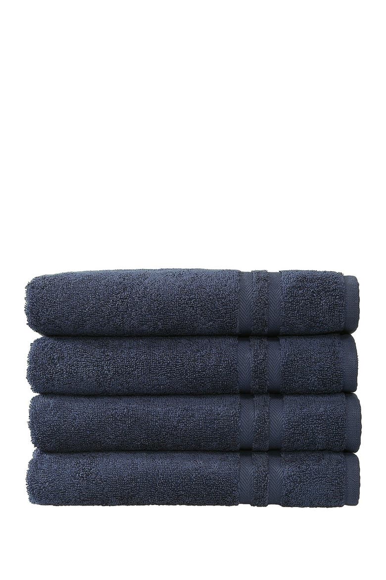 Denzi Hand Towels - Set of 4 - Twilight Blue, Main, color, TWILIGHT BLUE