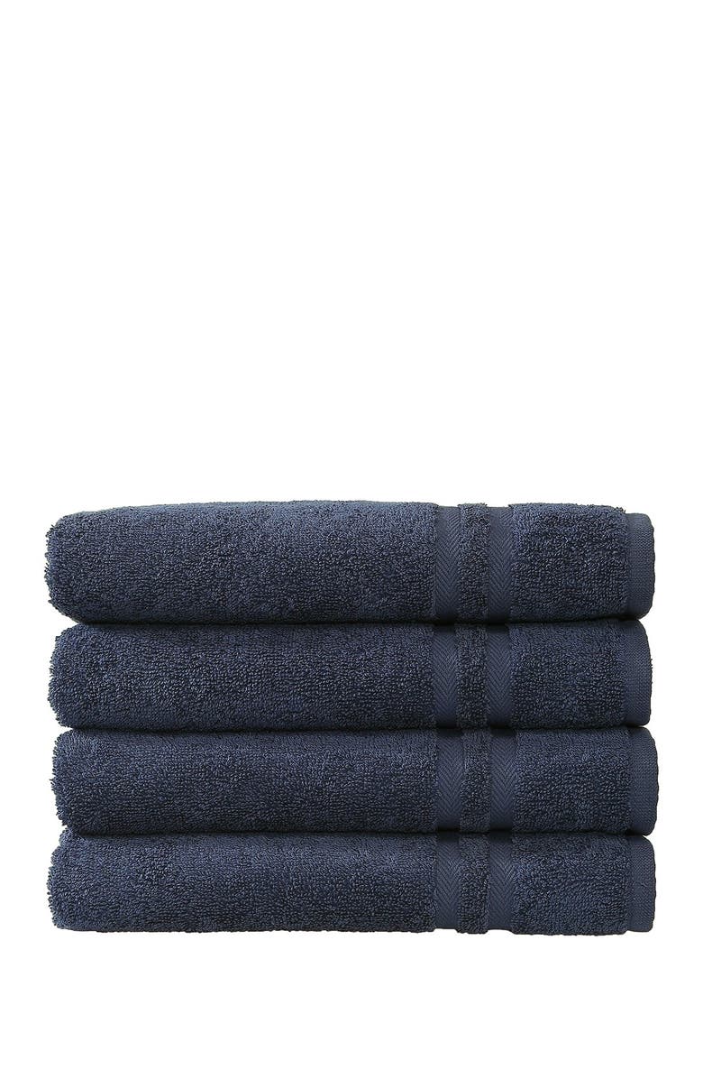 Linum Home Textiles Denzi Hand Towels - Set of 4 - Twilight Blue, Main, color, Twilight Blue