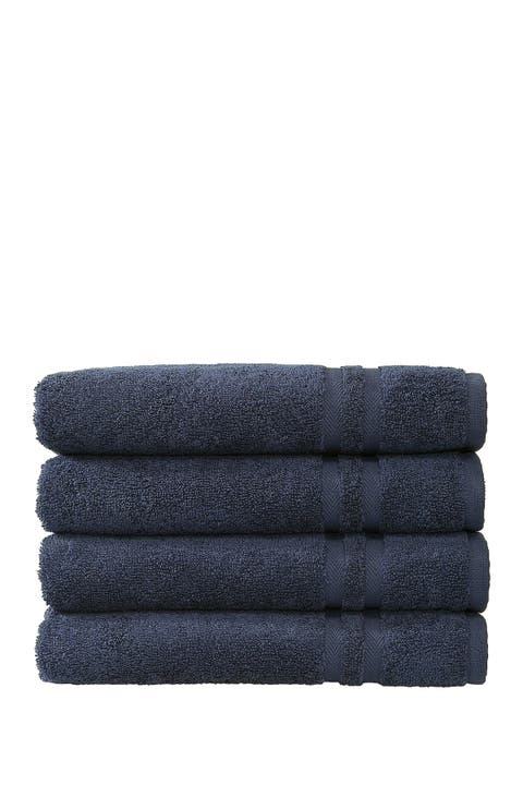 Denzi Hand Towels - Set of 4 - Twilight Blue