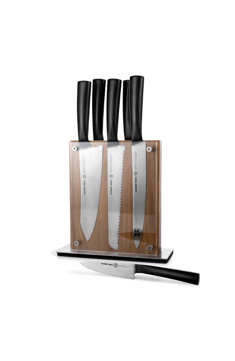 Schmidt Brothers Cutlery Carbon 6, 7-Piece Knife Block Set, Main, color, Black