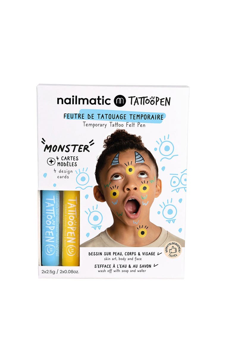 nailmatic Tattoo Pen Set For Kids, Main, color, Monster