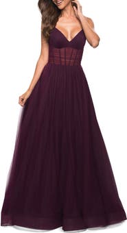 La Femme Tulle Ballgown