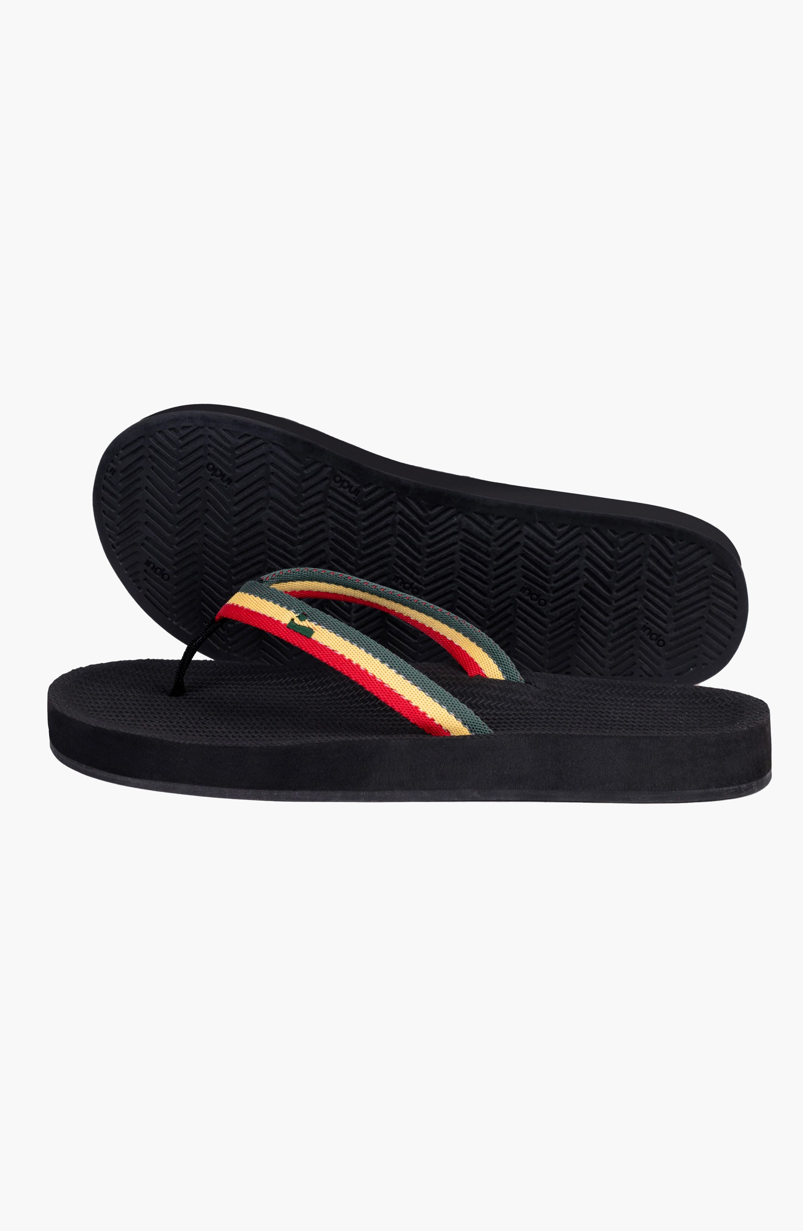 Indosole Responsibly-Made Tire Sole Easy Living Flip Flops, Alternate, color, Reggae