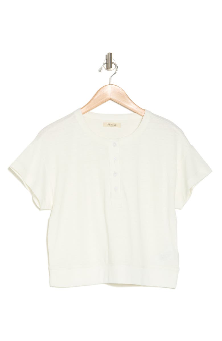 Madewell Sonoma Boxy Henley, Alternate, color, Soft White