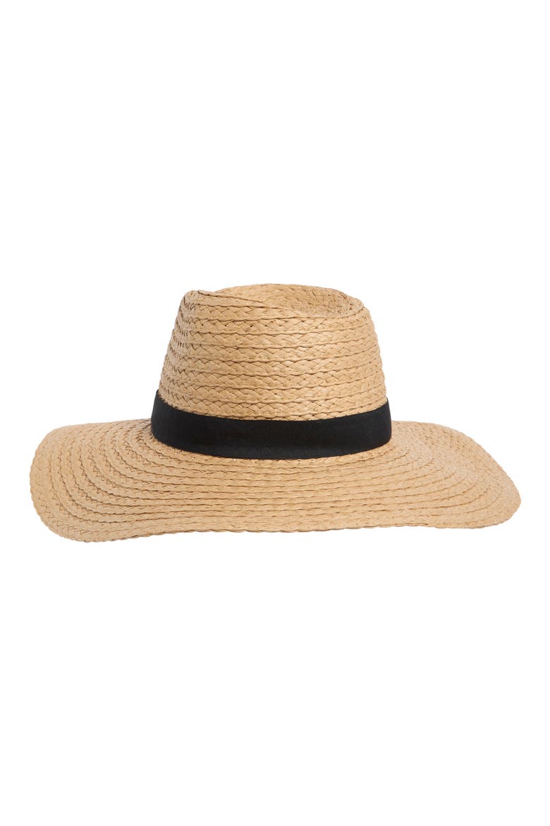 Oversize Straw Panama Hat, Alternate, color, TAN