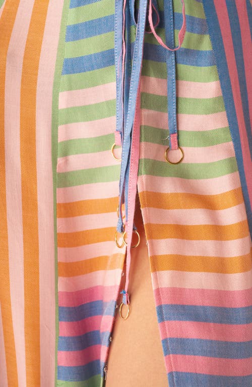 Maaji Lewis Mixed Stripe Cover-up Maxi Dress In Multi