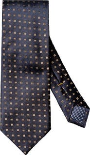 Eton Neat Geometric Pattern Silk Tie