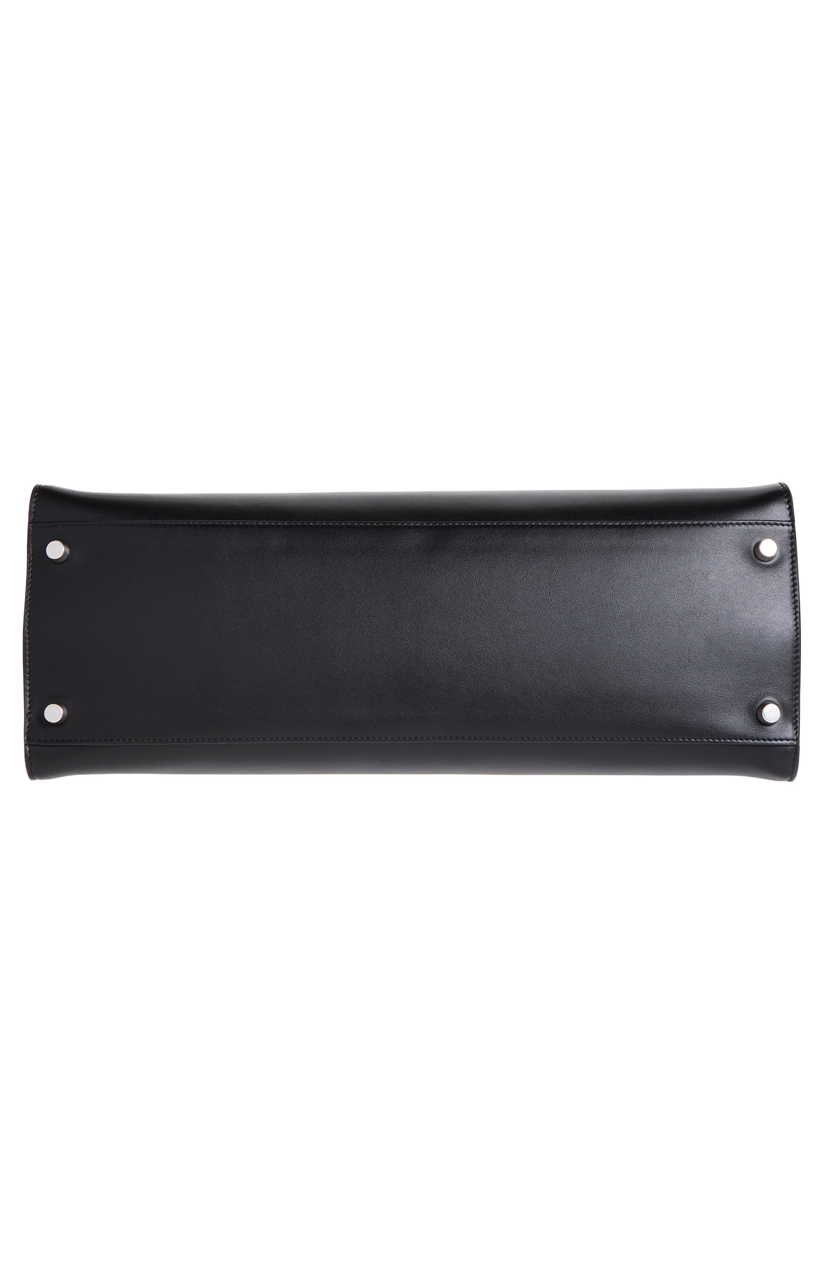 Locke Leather Top Handle Bag, Alternate, color, BLACK/ GREY