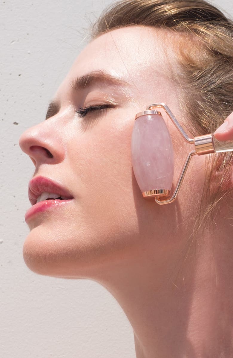 BeautyBio Rose Quartz Roller, Alternate, color,