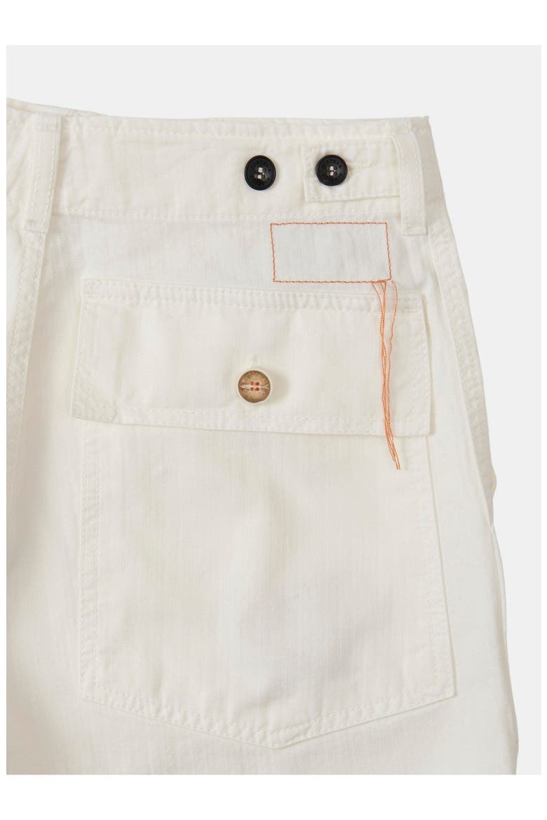 Jerryt Herringbone Cotton Fatigue Trousers, Alternate, color, OFF WHITE
