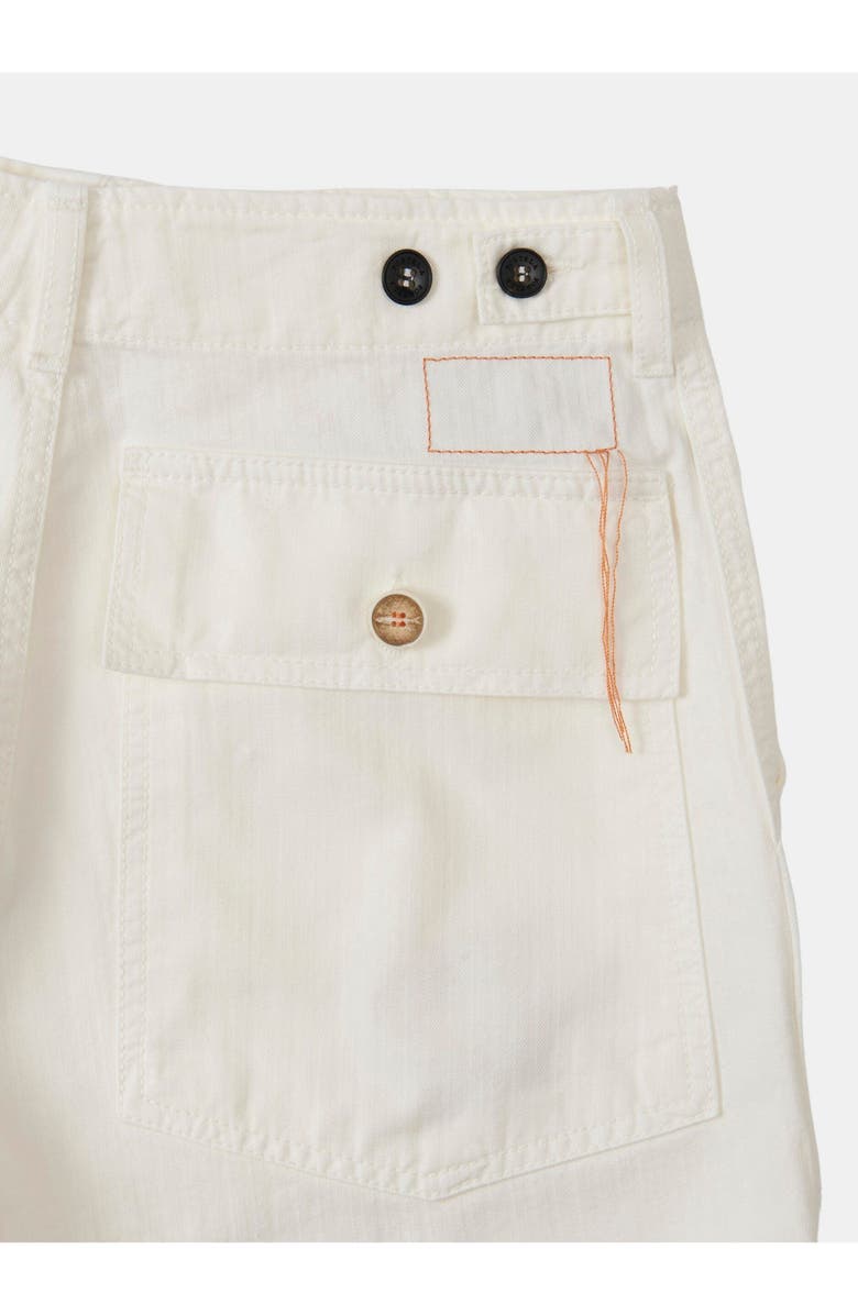 Fortela Jerryt Herringbone Cotton Fatigue Trousers, Alternate, color, Off White