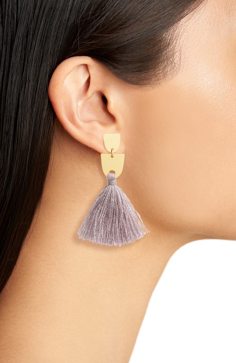 Madewell Tassel Drop Earrings, Alternate, color,