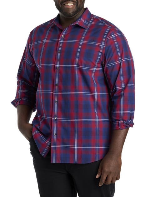 Big & Tall Large Plaid Sport Shirt