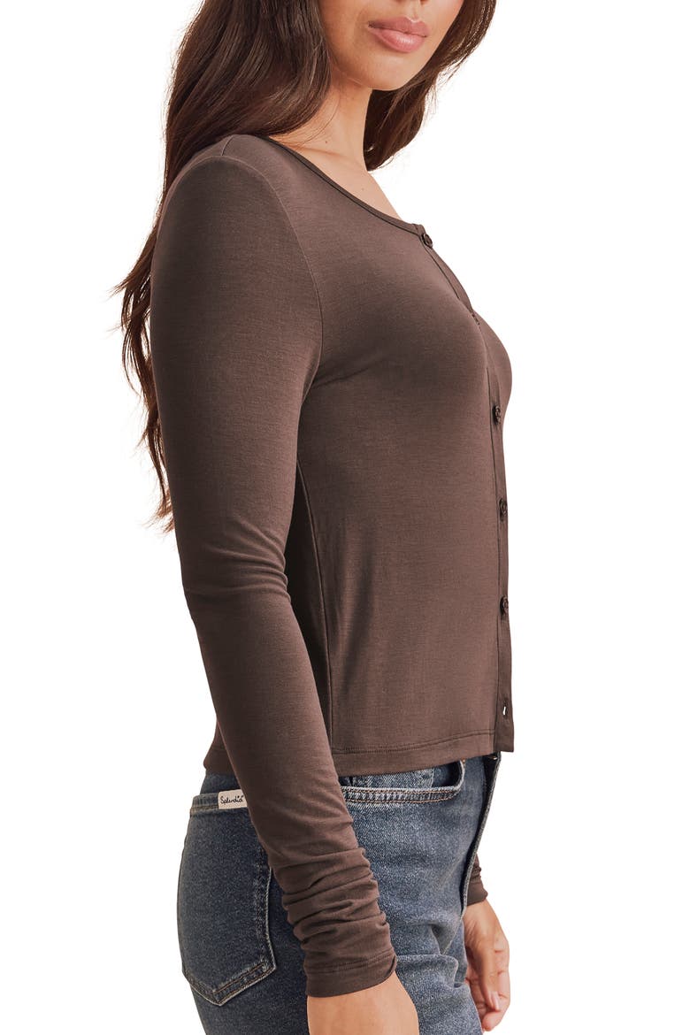 Cardigan Top, Alternate, color, JAVA BROWN