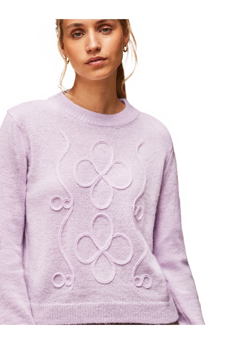 Long Sleeve Applique Knit Jumper, Alternate, color, Lilac