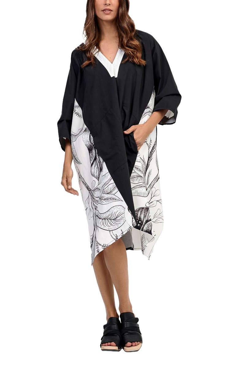 Alembika Kaftan Dress with handkerchief hem, Main, color, 