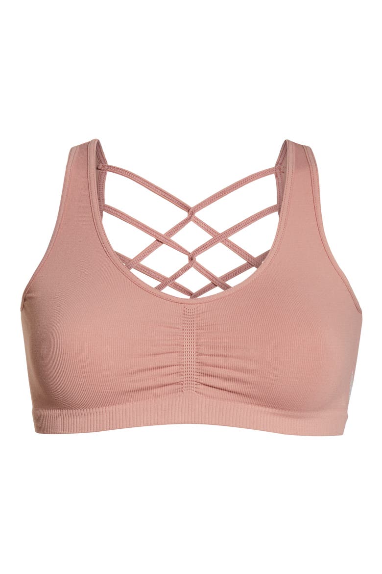 Free People Movement Shanti Strappy Back Sports Bra, Alternate, color, PINK