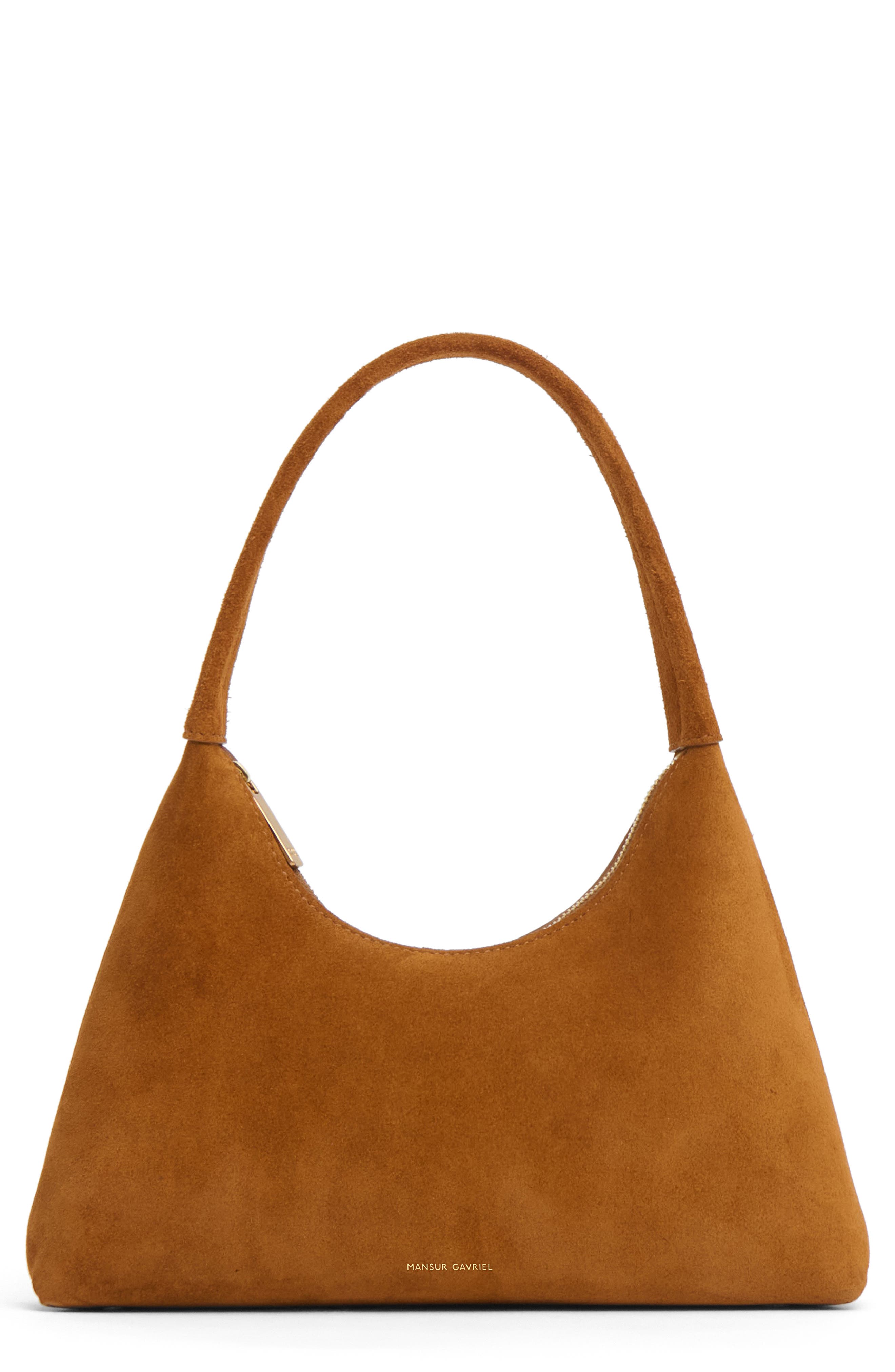 Mansur Gavriel Mini Candy Suede Shoulder Bag, Main, color, 