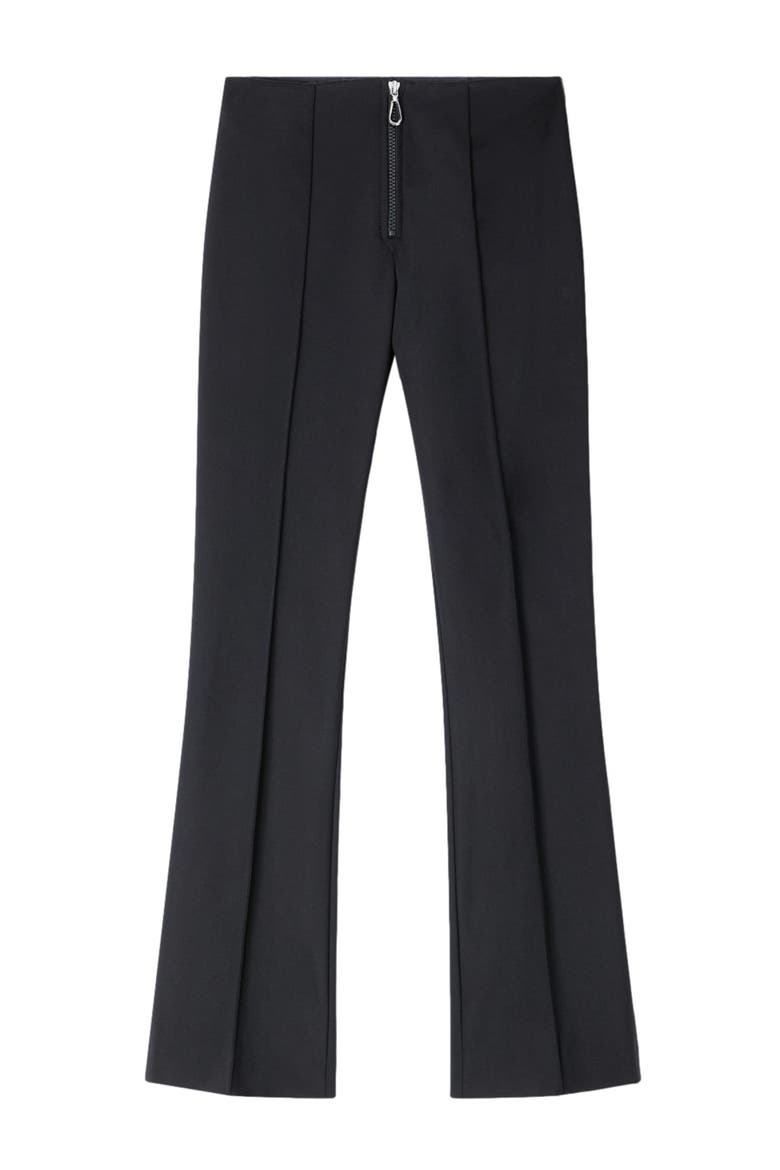 Pleat and zip trousers, Alternate, color, Black