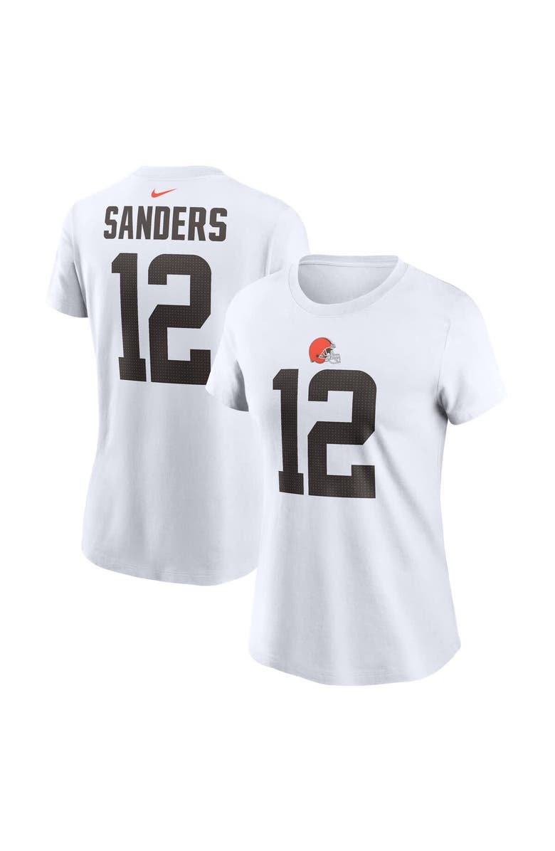 Nike Women's Nike Shedeur Sanders White Cleveland Browns 2025 NFL Draft Name & Number T-Shirt, Main, color, White