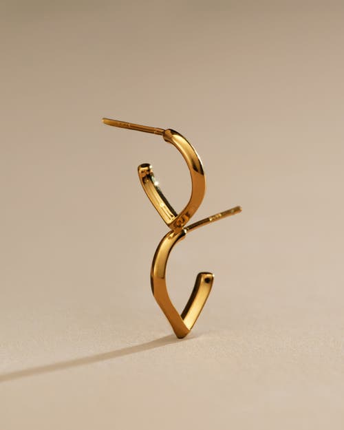 Katie Loxton Elsi Waterproof Gold Huggie Hoop Earrings In Gold