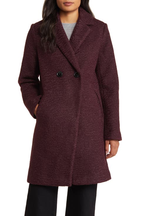 Bouclé Tweed Double Breasted Coat