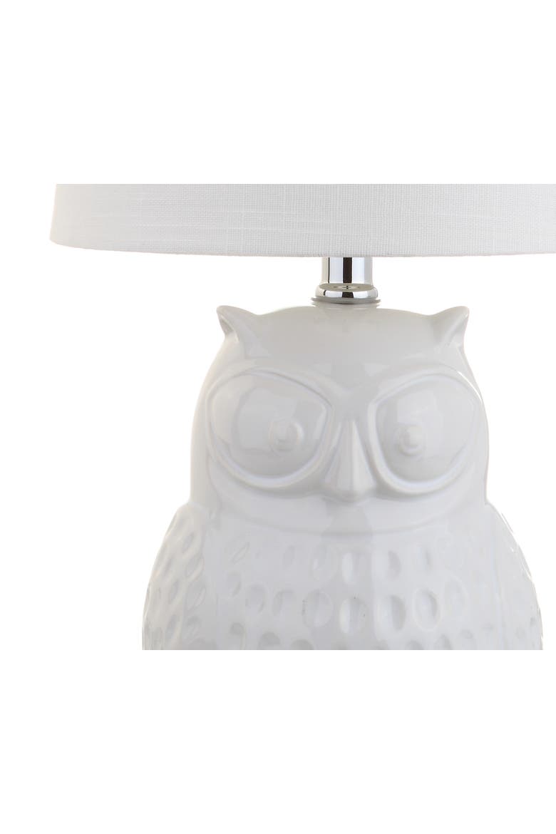 Hoot Ceramic Mini LED Table Lamp, Alternate, color, White