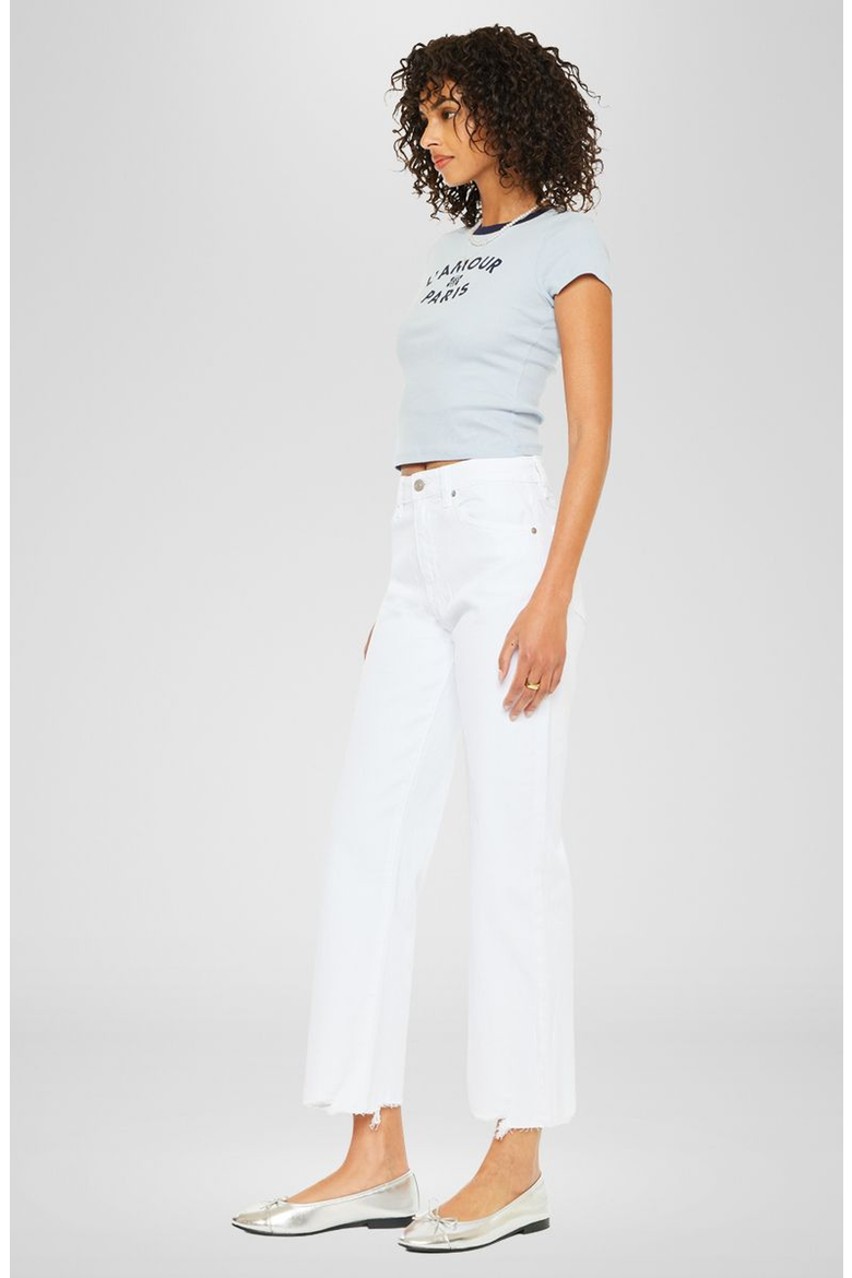 Skyla High Rise Slim Wide Leg Jeans, Alternate, color, White