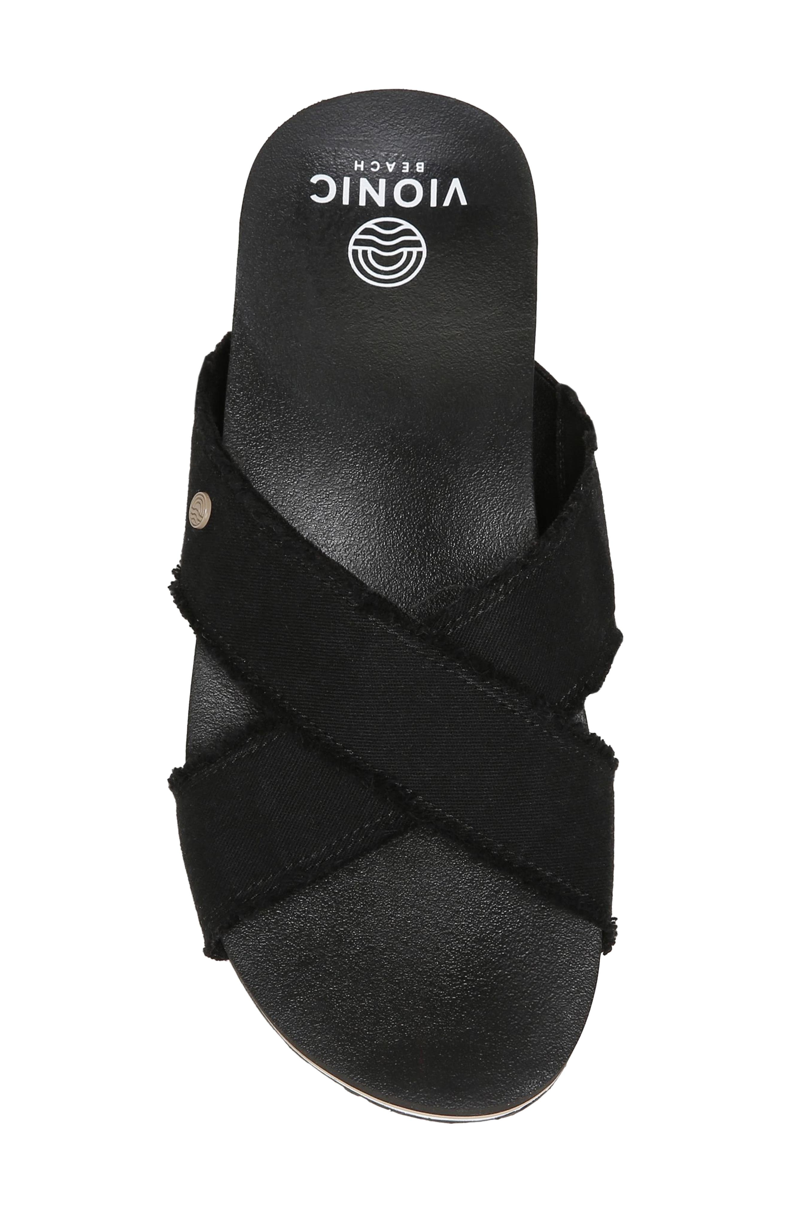 Vionic Panama Frayed Strap Slide Sandal, Alternate, color, 