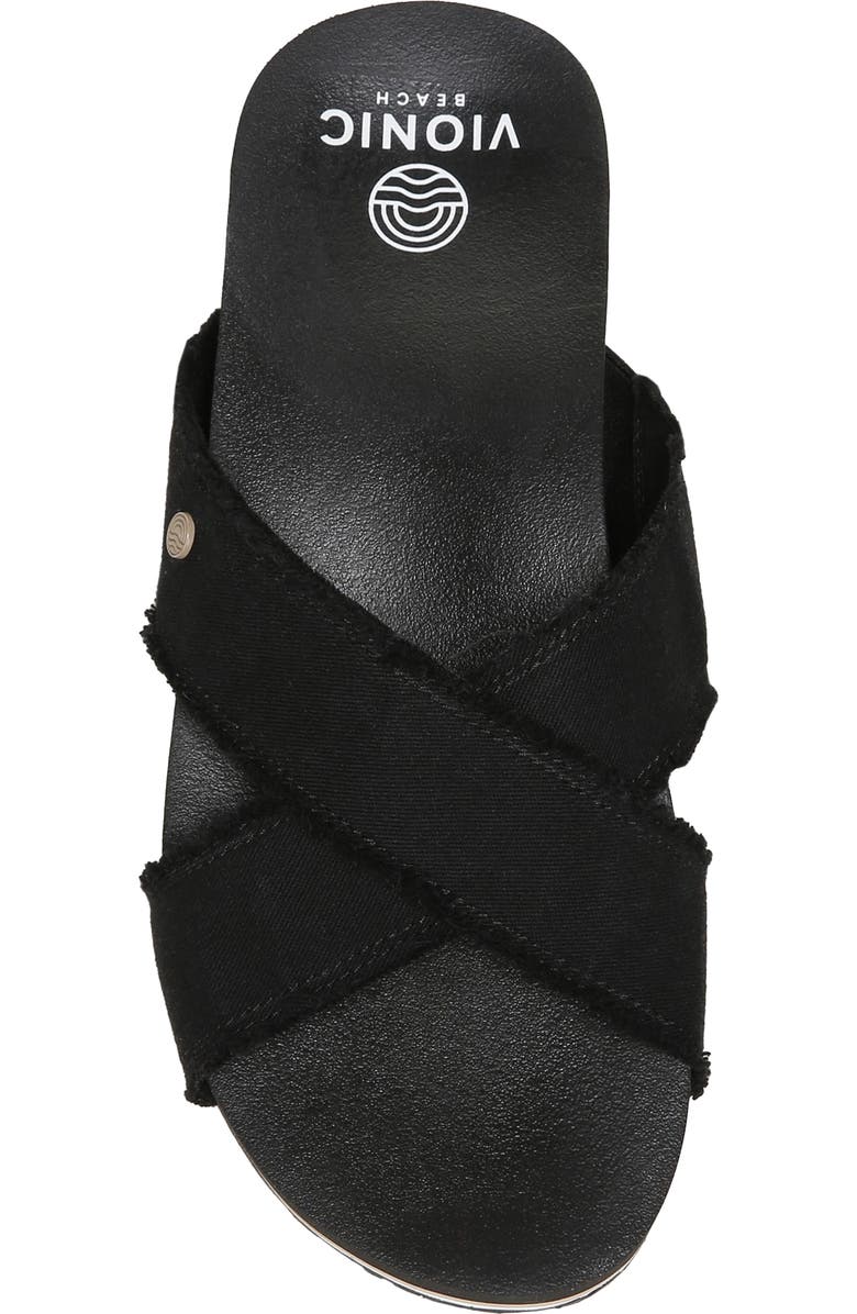 Vionic Panama Frayed Strap Slide Sandal, Alternate, color,