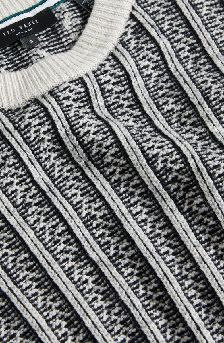 Ted Baker London Buzzad Ribbed Crewneck Sweater, Alternate, color, 