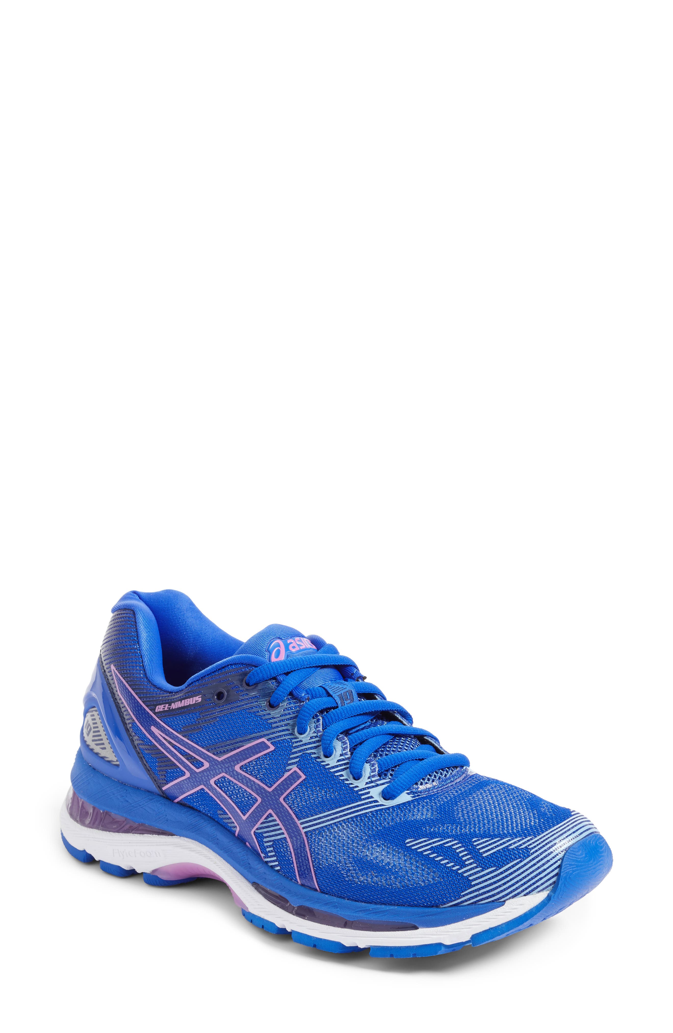 GEL®-Nimbus 19 Running Shoe, Main, color, BLUE PURPLE/ VIOLET/ AIRY BLUE