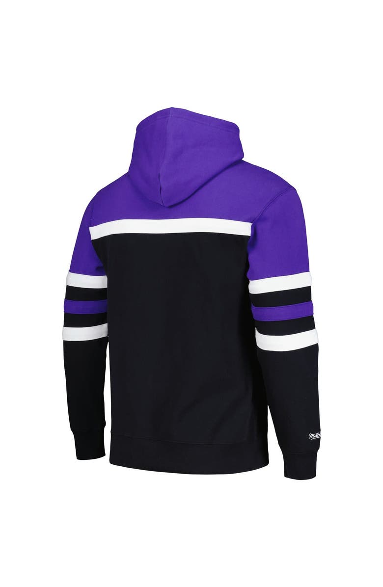 Mitchell & Ness Men's Mitchell & Ness Black/Purple Sacramento Kings Head Coach Pullover Hoodie, Alternate, color, 