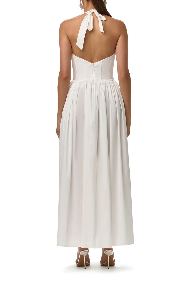 Shirting Halter Maxi Dress, Alternate, color, OFF WHITE