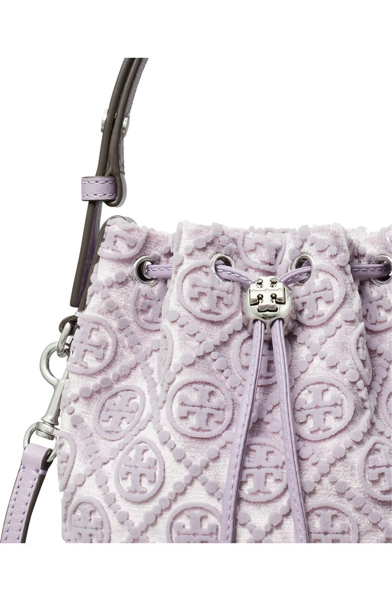 Tory Burch Mini T Monogram Fil Coupé Bucket Bag, Alternate, color,