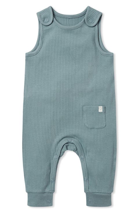 Ribbed Fitted Overall Romper