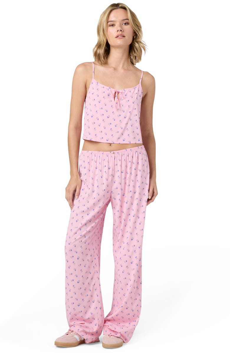 Florence by Mills Relaxed Fit Pajama Pants, Alternate, color, Pink Floral
