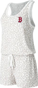 CONCEPTS SPORT Women's Concepts Sport Cream Boston Red Sox Montana Hacci Knit Romper