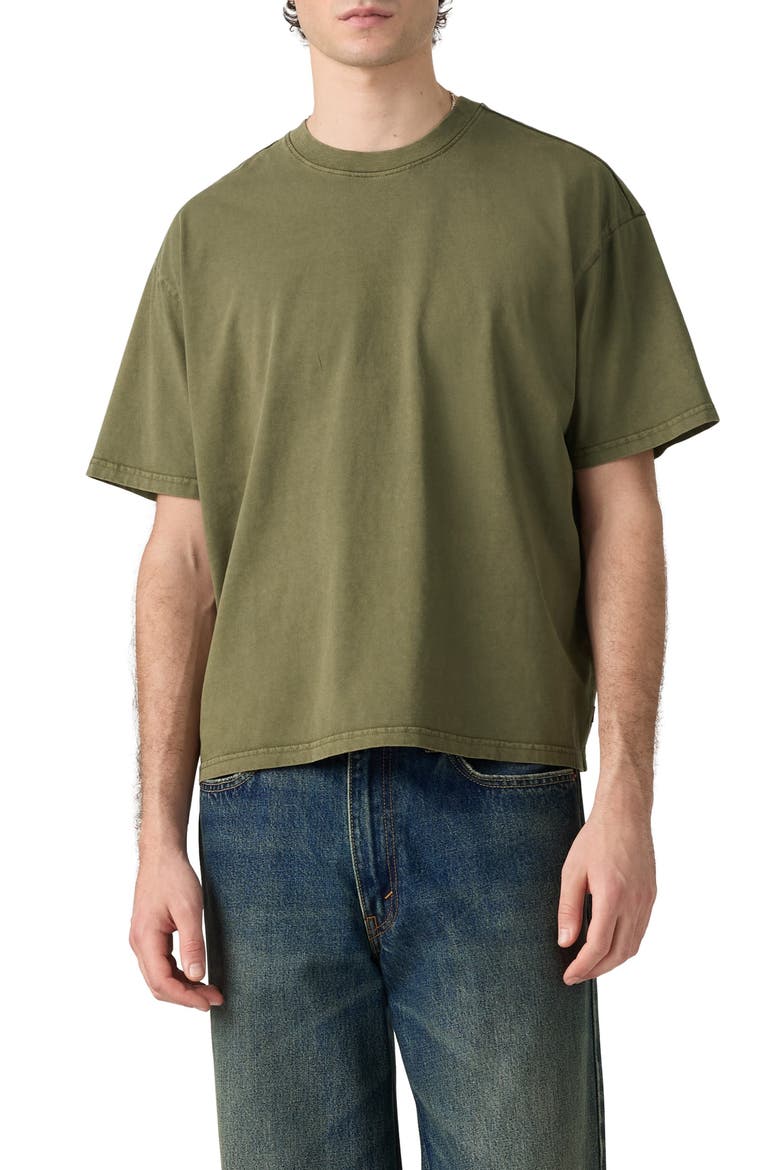 Classic Boxy T-Shirt, Main, color, GARMENT DYE OLIVE NIGHT