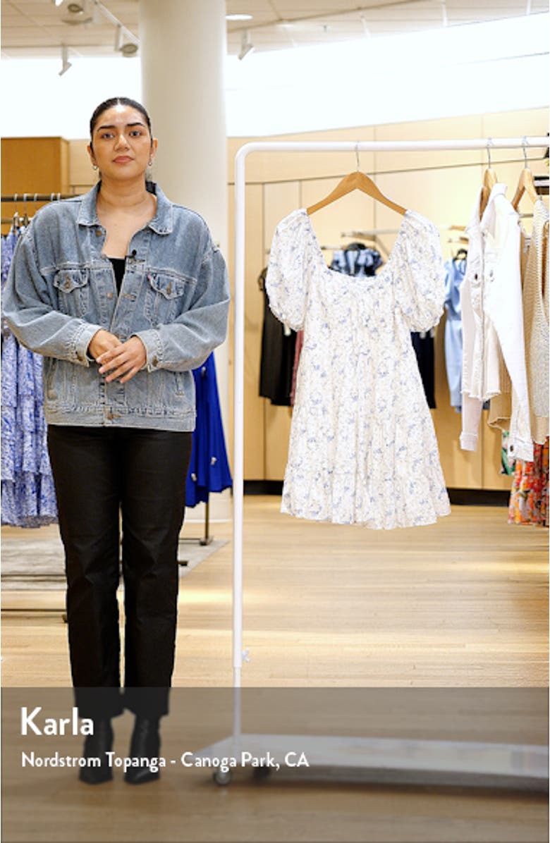 Floral Cotton Minidress, sales video thumbnail