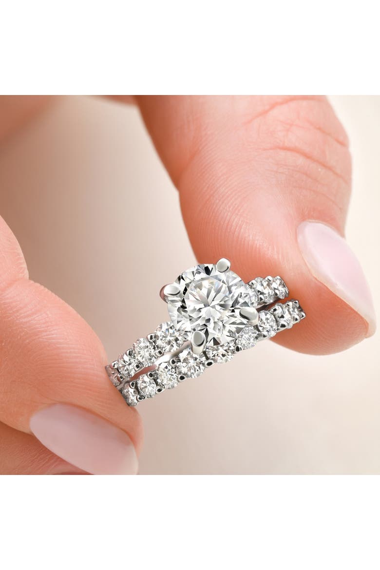 Certified 3 6/8ct Diamond Engagement Wedding Ring Set 14k Gold Lab Grown, Alternate, color, 14k White Gold
