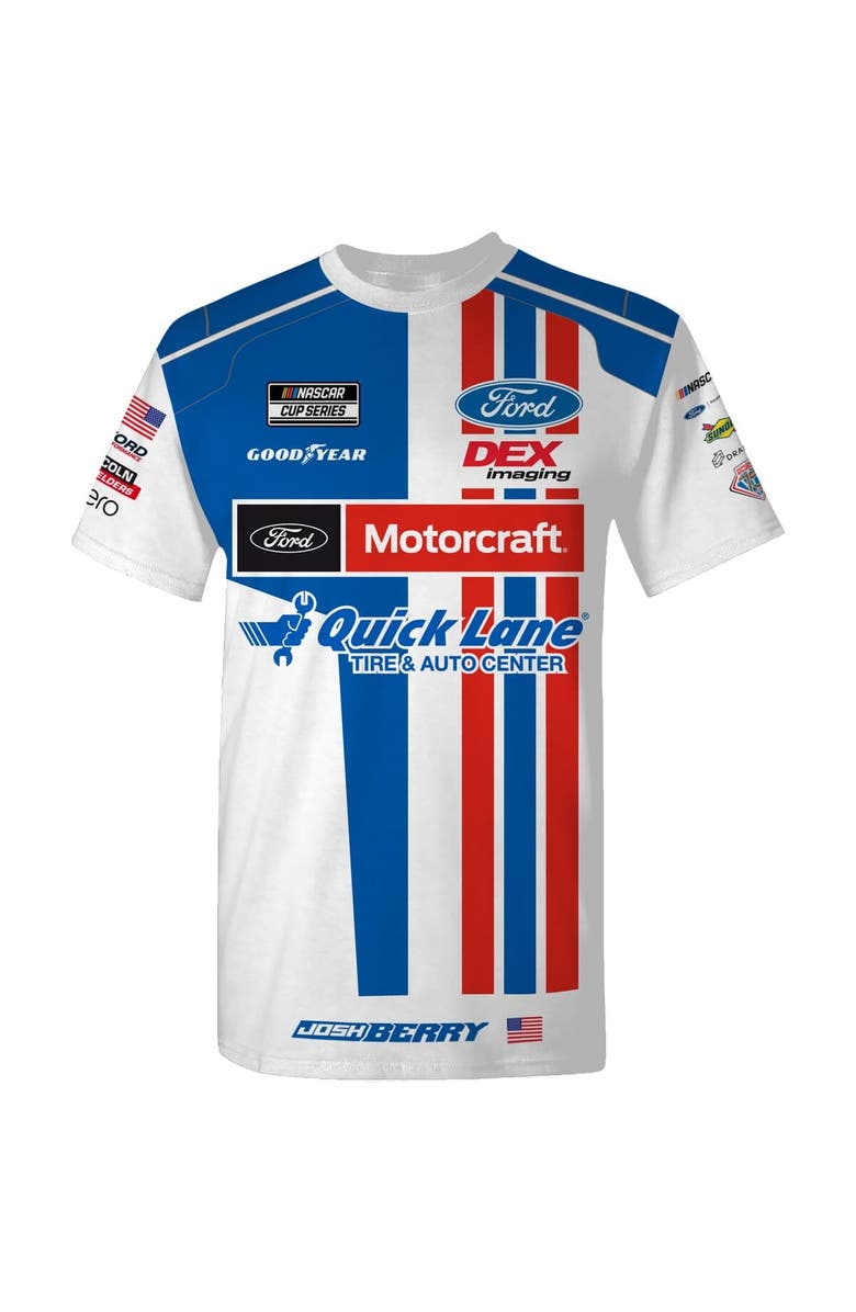 CHECKERED FLAG Men's Checkered Flag Sports White Josh Berry Motorcraft Uniform T-Shirt, Alternate, color, White
