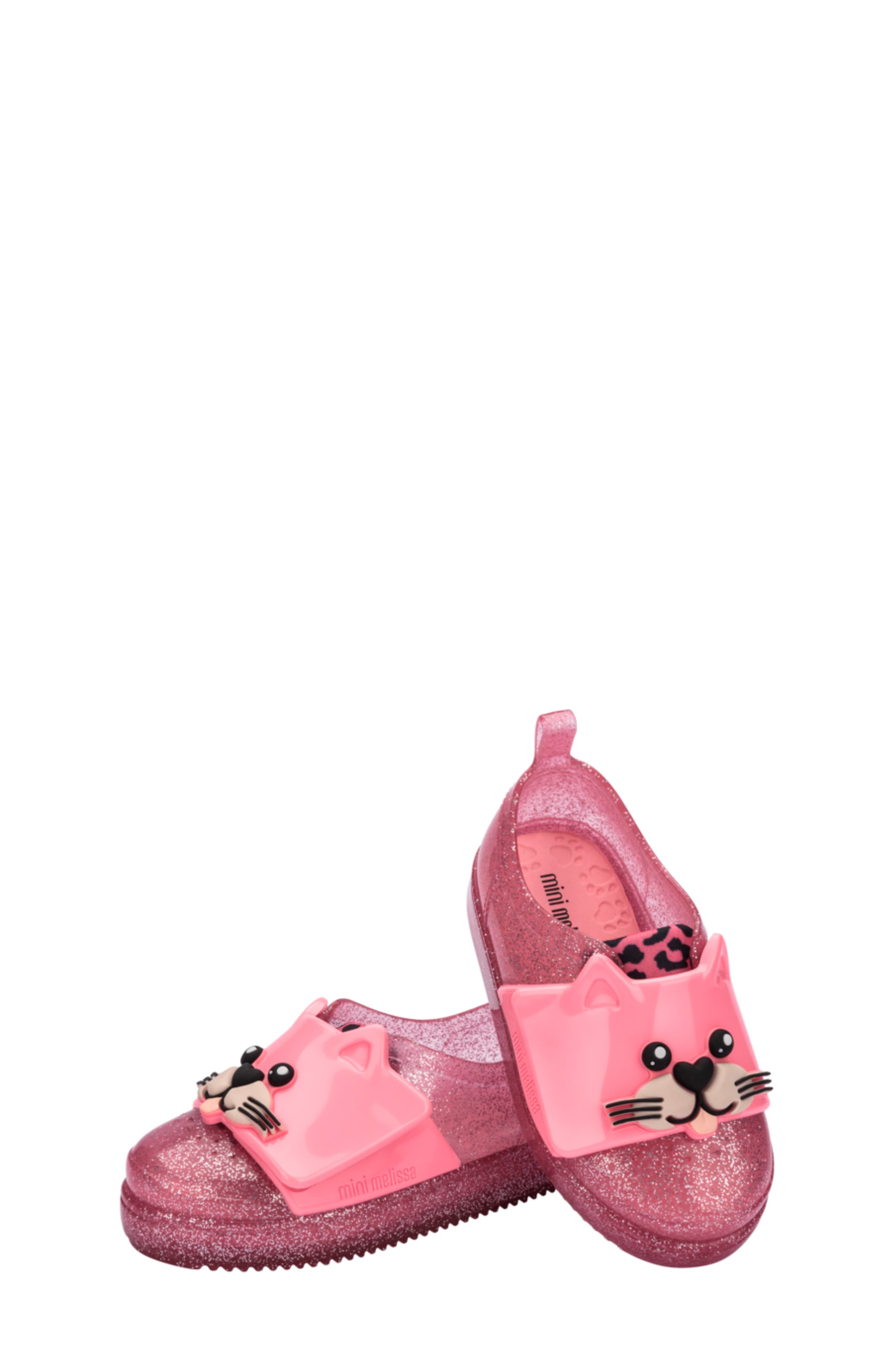 Mini Melissa Kids' Mini Jelly Pop Safari Sneaker, Alternate, color, Pink Glitter