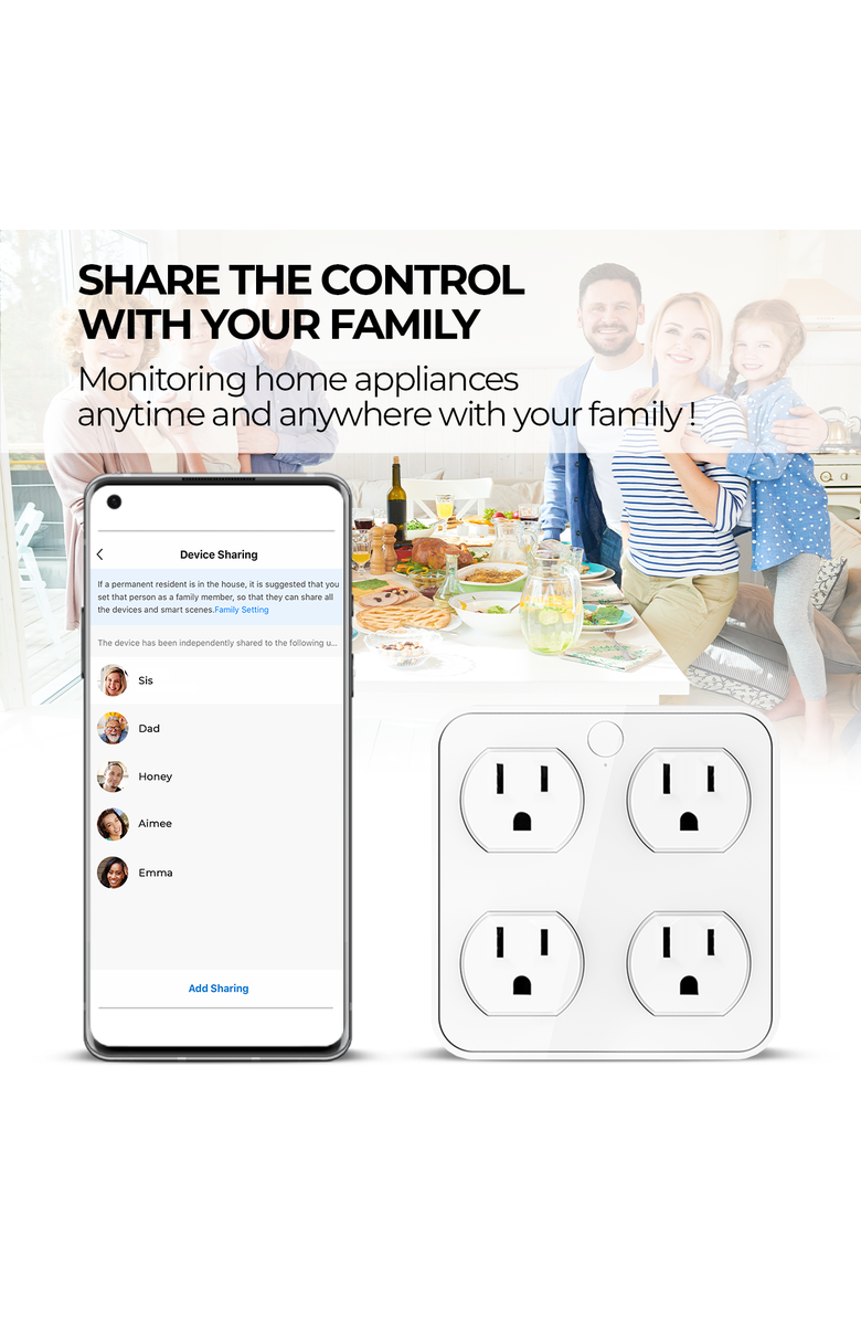 Eco4Life Smart WiFi Wall Tap, Alternate, color, White