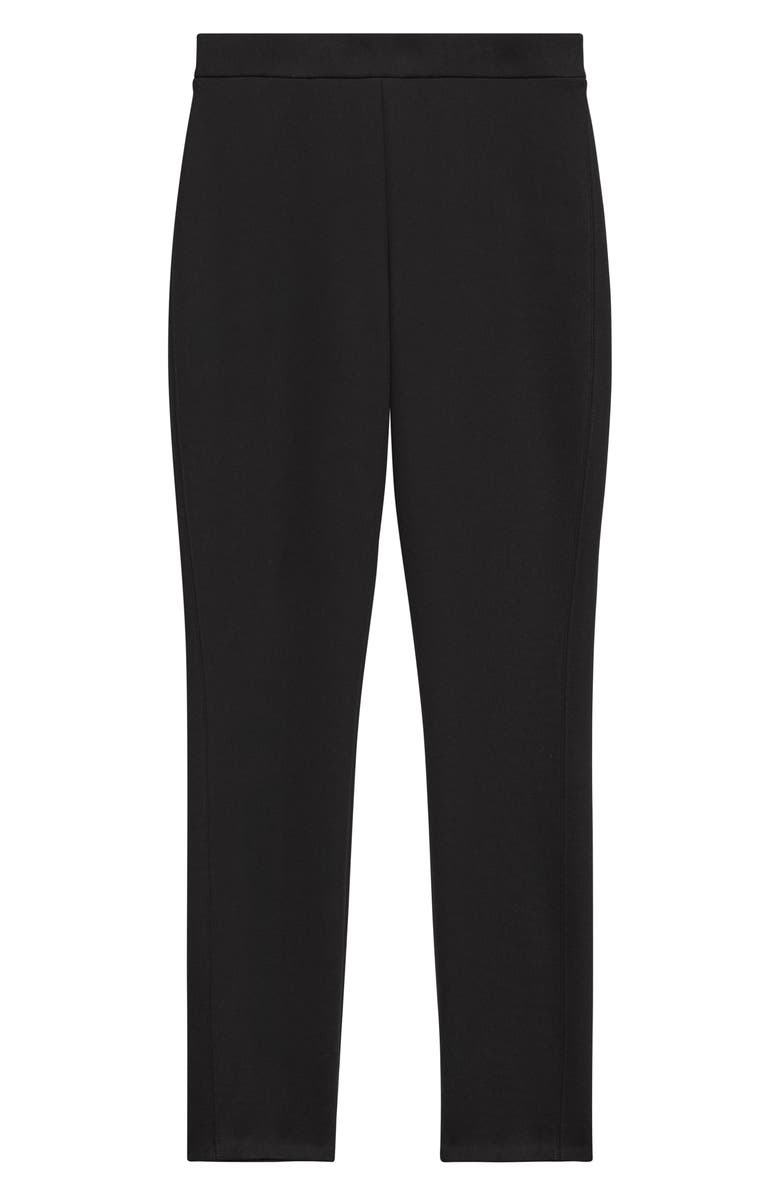 Theory Adbelle High Waist Pull-On Pants, Alternate, color, Black