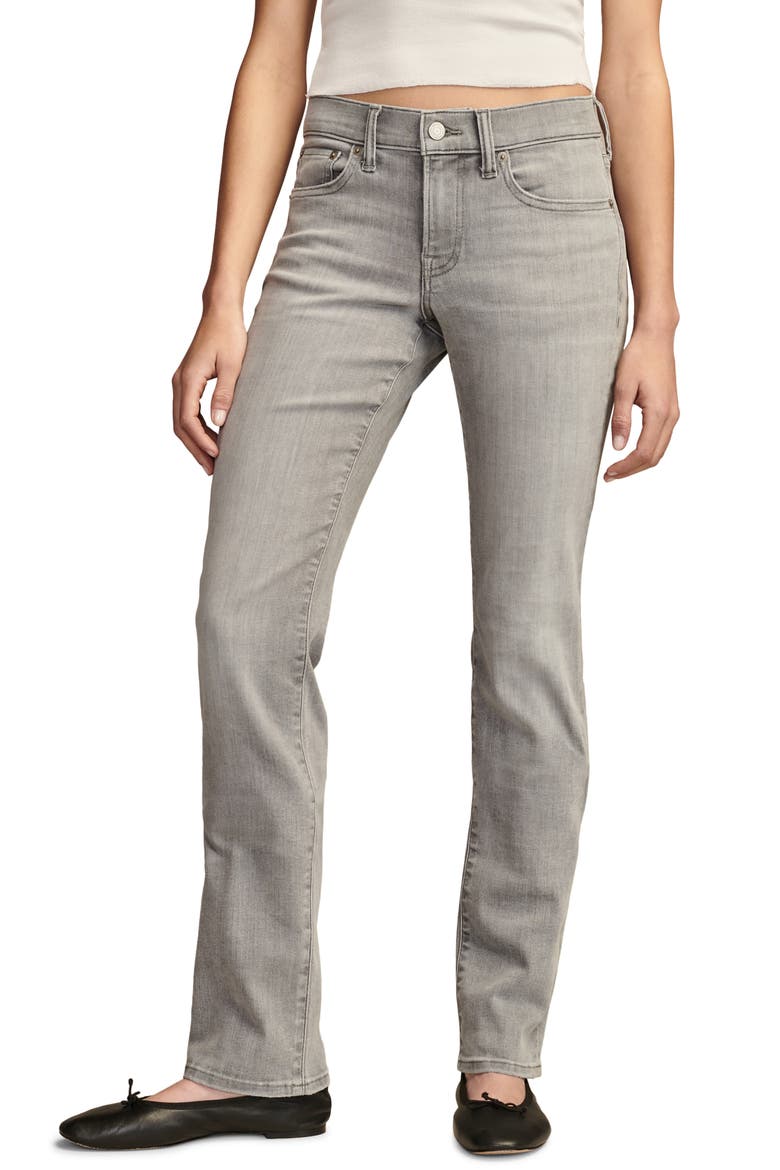 Sweet Straight Leg Jeans, Main, color, PEBBLE GRE