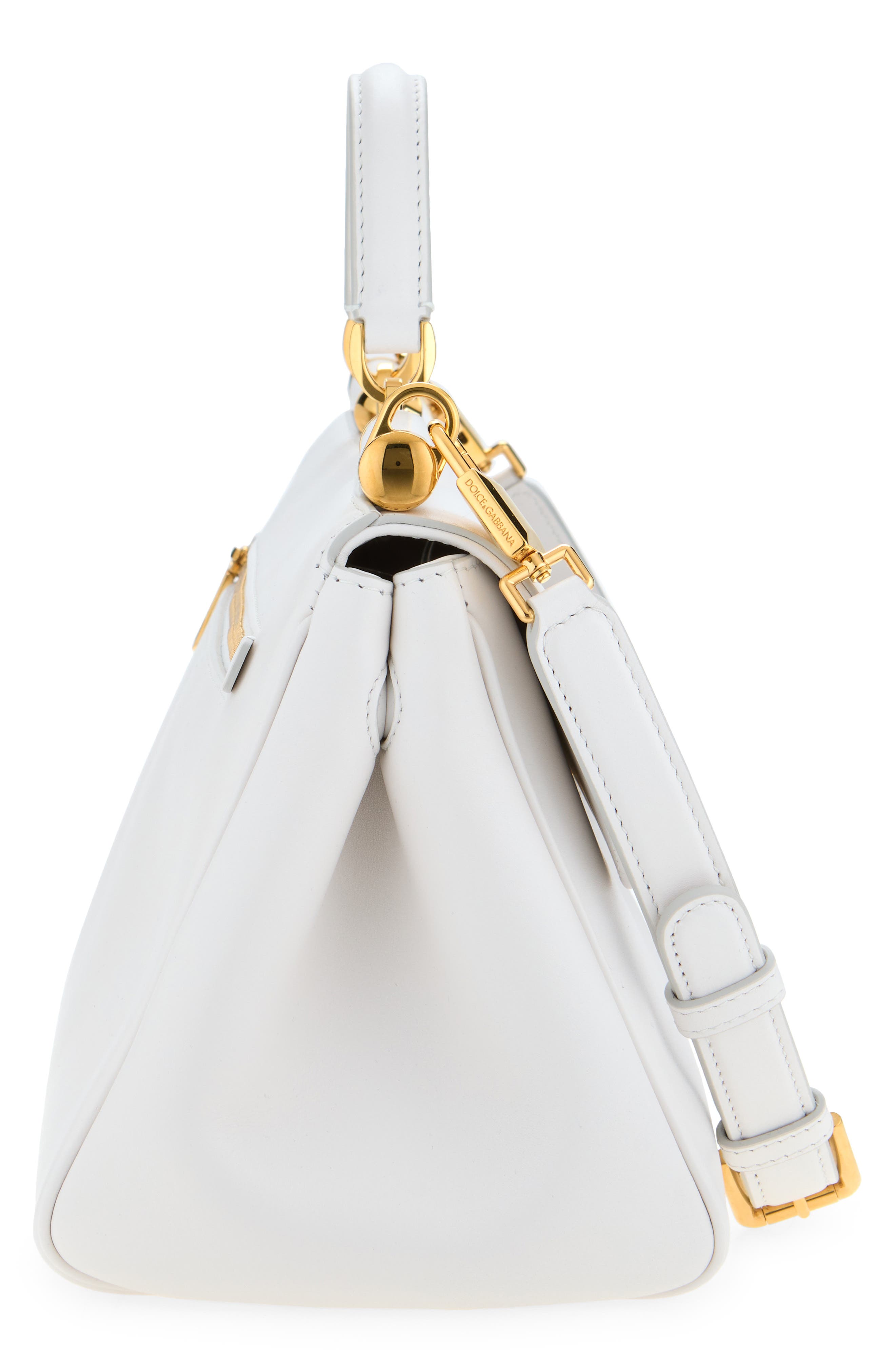 My Sicily East/West Plongé Leather Top Handle Bag, Alternate, color, 8H006 BIANCO NATURALE