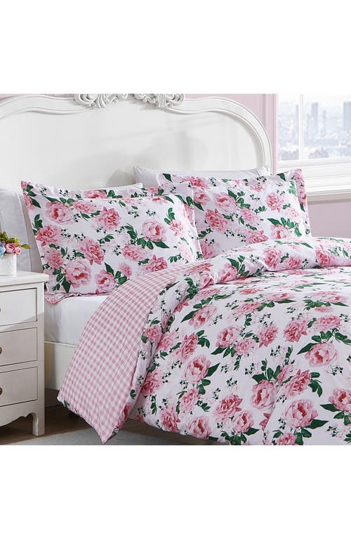 Betsey Johnson Blooming Roses Duvet Cover & Sham Set In Light Pastel Pink