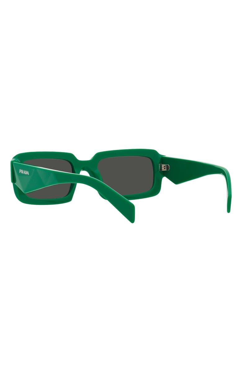 Prada 55mm Irregular Sunglasses, Alternate, color, Green/Dark Grey