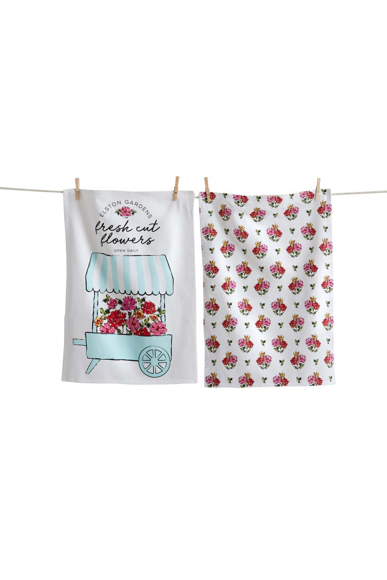 Flower Cart Dt S/2 Multi Cotton Spring, Main, color, White